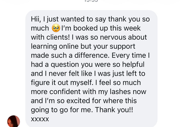 Immaculate lashing Online lash course review